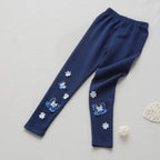Mädchen Leggings mit bunten Schmetterlingsstickereien R&B