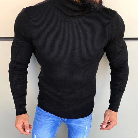 Herren Hochwertiger Strickrollkragenpullover R&B