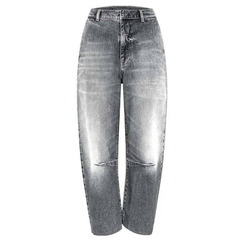 R&B | Jeansjacke mit Gürtel, Stehkragen und langen Ärmeln