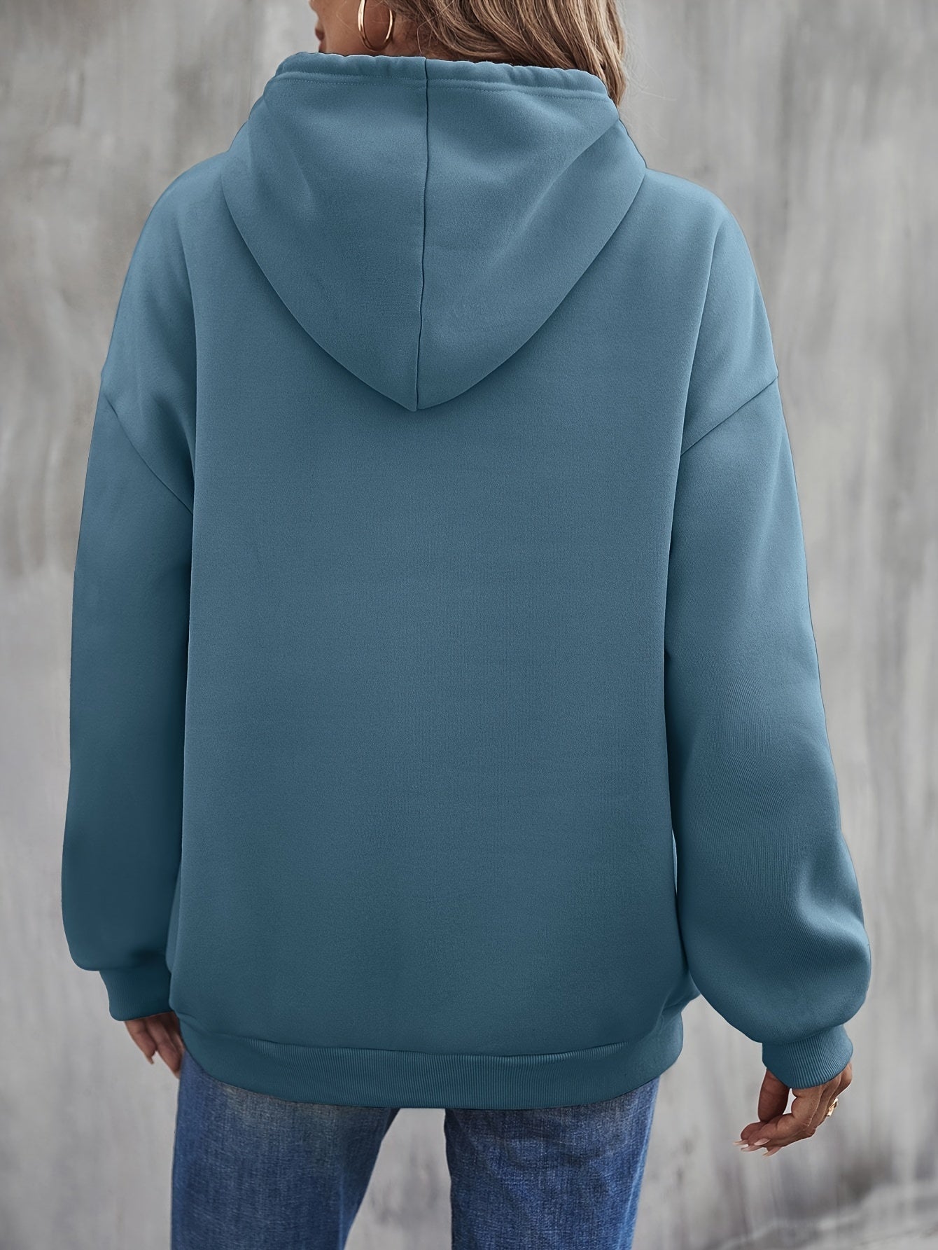 R&B | Hoodie mit Druck Baumwollmischung Lässiger Stil