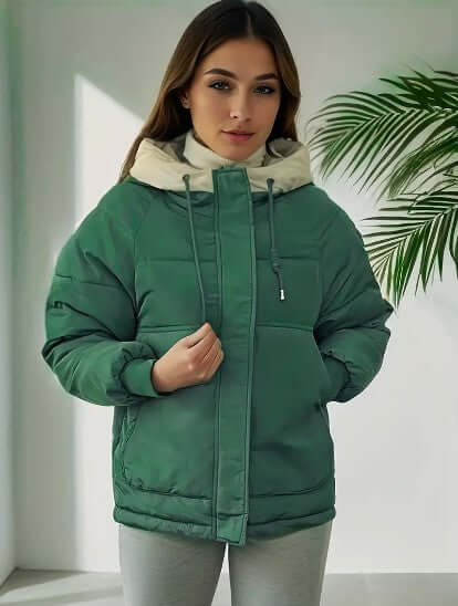 R&B | Damen Fleecegefütterte Kapuzenjacke