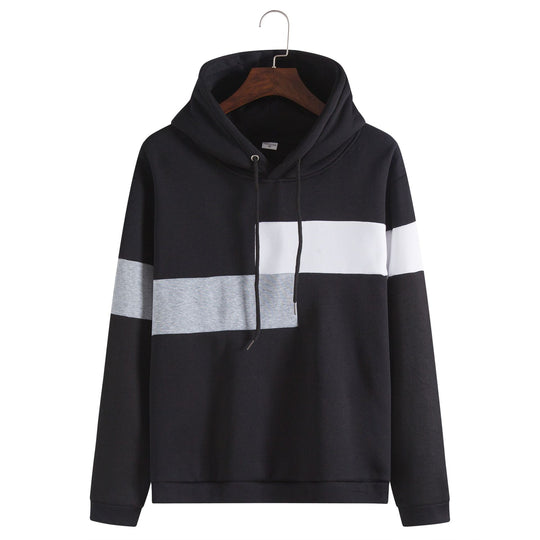 Herren Kapuzenpullover mit stilvoller Blockstreifen-Design und bequemer Passform R&B
