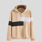 Herren Kapuzenpullover mit stilvoller Blockstreifen-Design und bequemer Passform