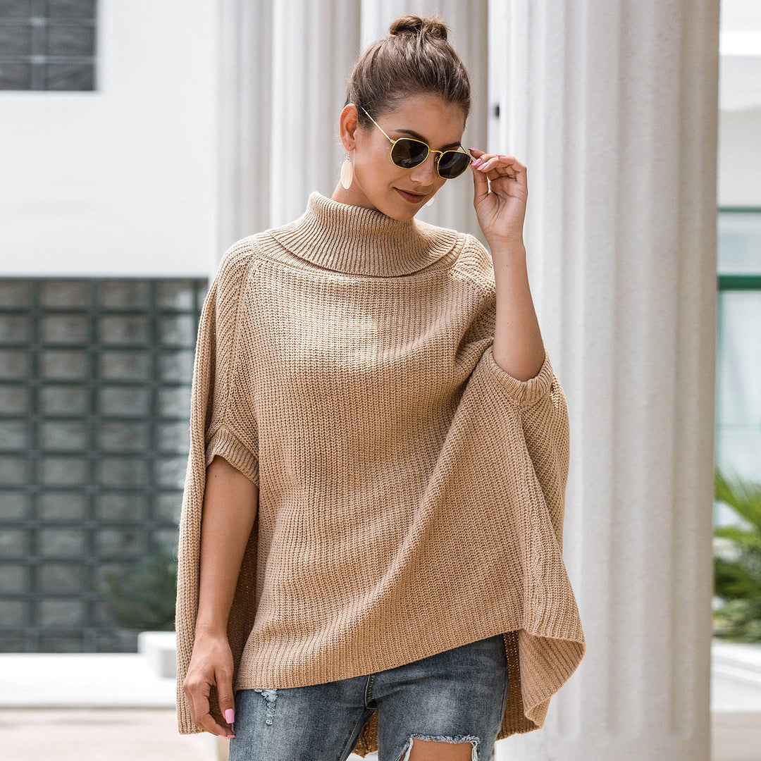 Damen Strickponcho mit modischem Design und hochwertiger Verarbeitung R&B