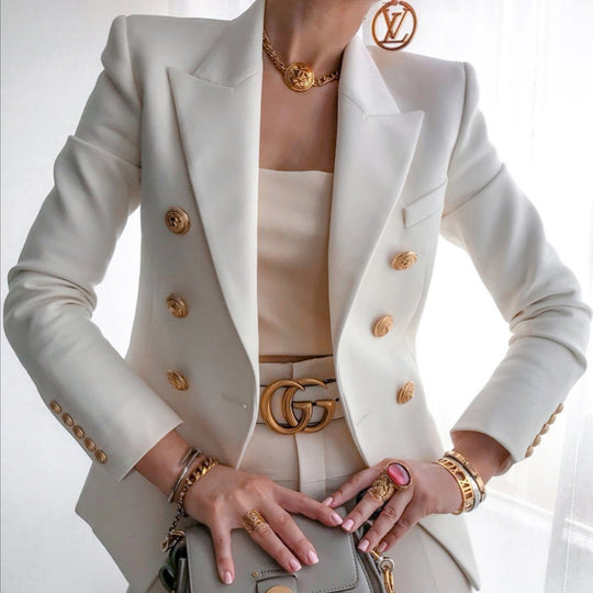 Damen Blazer mit doppelter Knopfleiste und elegantem Schnitt R&B