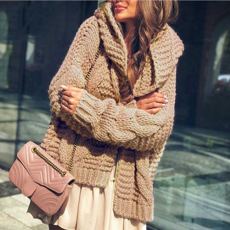 Damen Grobstrickjacke mit lässigen Oversized-Schnitt R&B