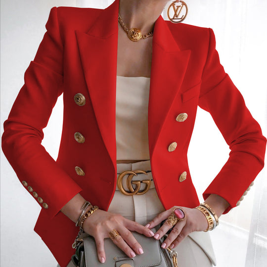 Damen Blazer mit doppelter Knopfleiste und elegantem Schnitt R&B