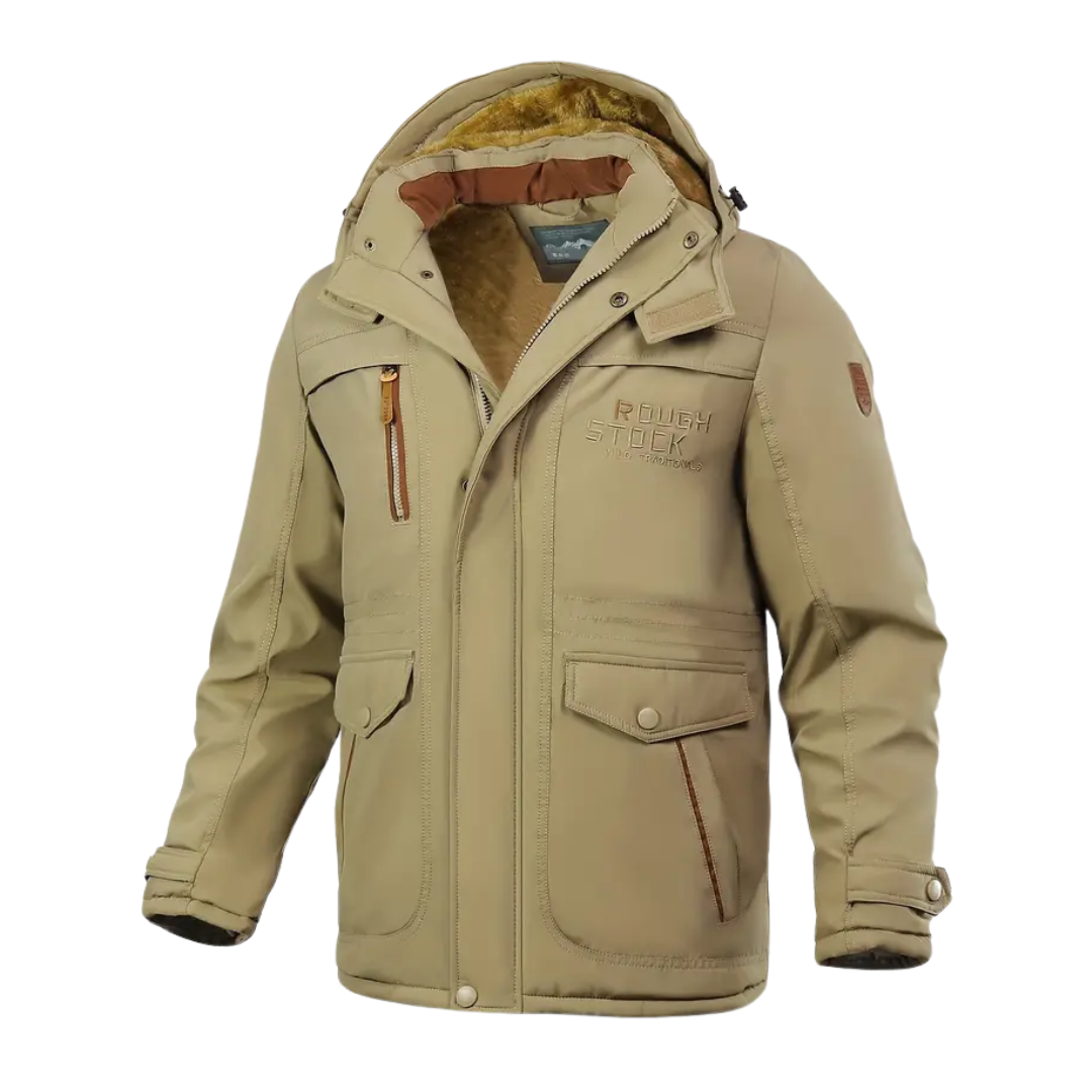 R&B | Herren Winterjacke mit plüschigem Futter & Kapuze