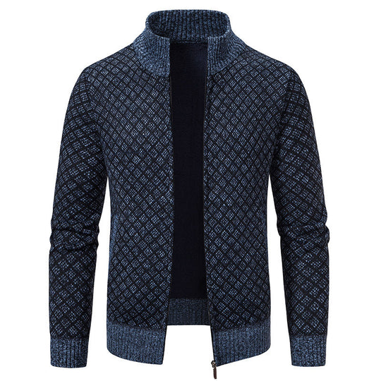 R&B | Lässige karierte Jacke mit hohem Kragen für Männer