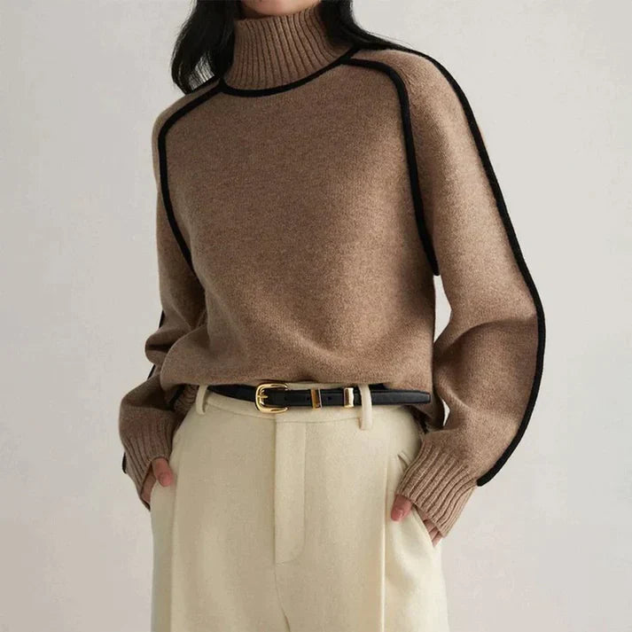 R&B | Brauner Rollkragenpullover