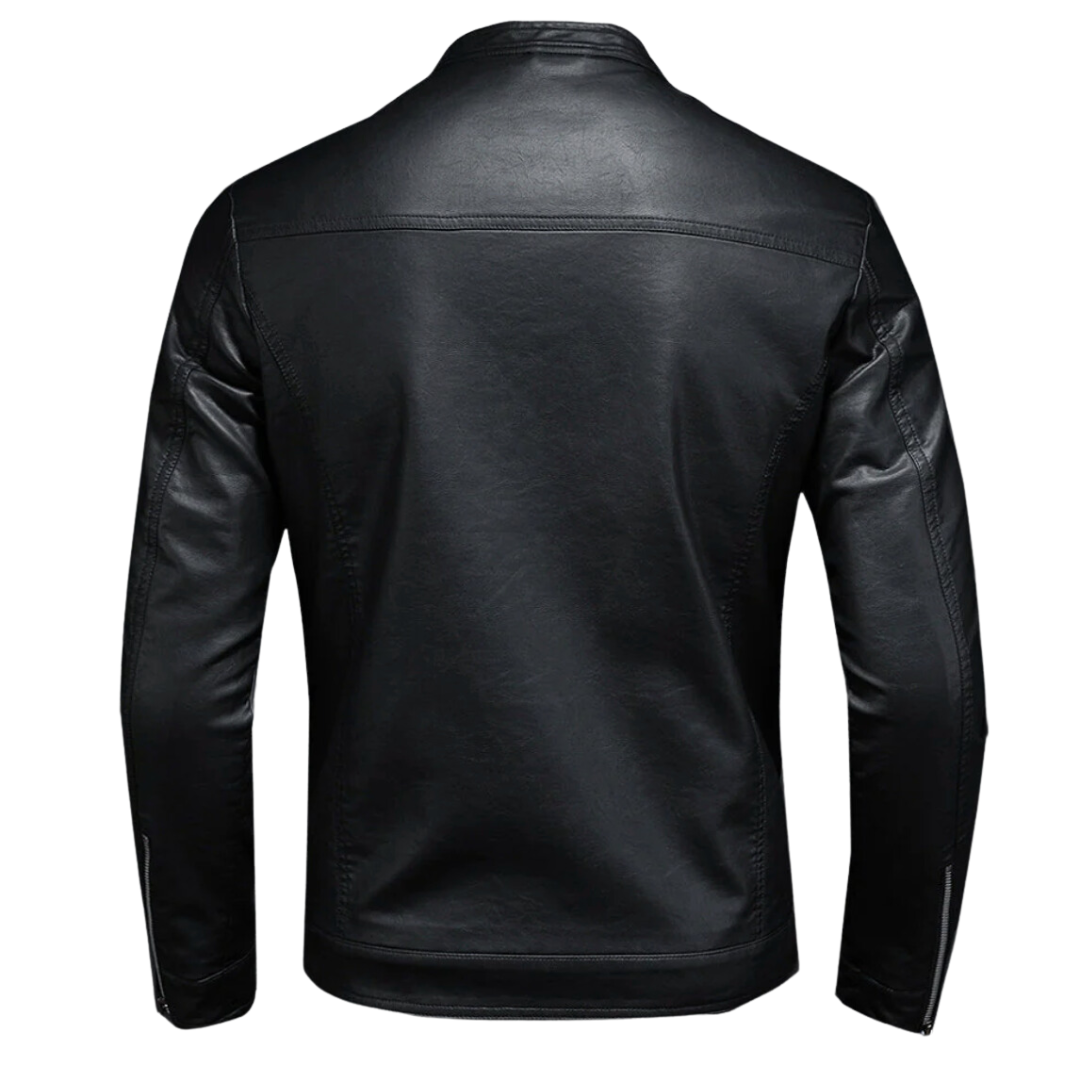 R&B | Trendig Leder Bikerjacke für Männer