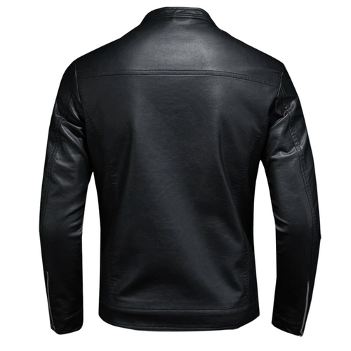 R&B | Trendig Leder Bikerjacke für Männer