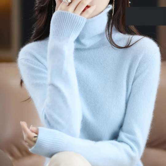 R&B | Pullover Damen Weicher Rollkragenpullover, Warm & Luxuriöses Design