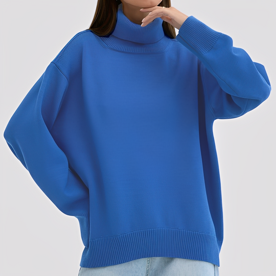 R&B | Einfacher, Übergroßer Rollkragenpullover für Damen