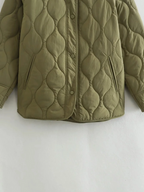 R&B | Elegante Langarm-Steppjacke mit Ein-Knopf-Verschluss Ideal für Herbst/Winter