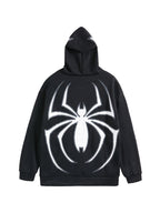 R&B | Hoodie mit Reißverschluss Und Spinnenprint