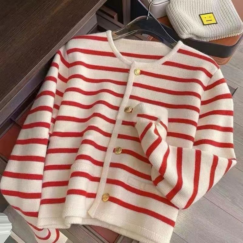 R&B | gestreifter Strickpullover für herbstliche Lagenlooks