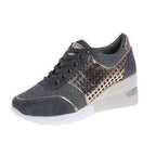High-Heel-Sneaker mit Keilabsatz