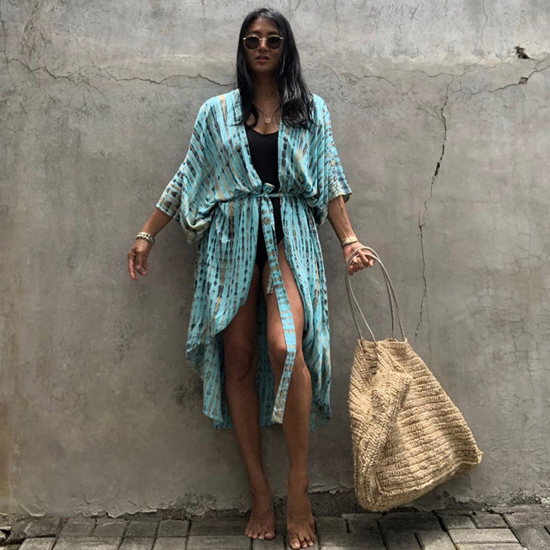 R&B | Glamouröse Sonnenschutz Resort Strandkleid Cover Up