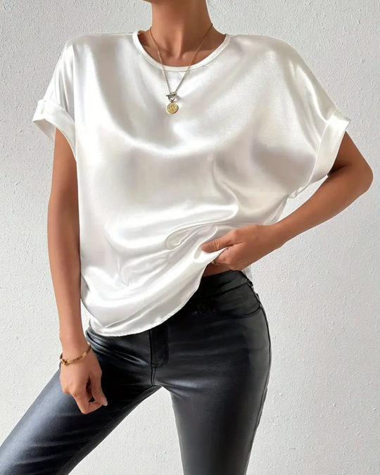 R&B | T-Shirt Rundhals Satin Glatt