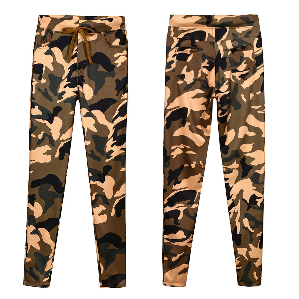 Damen Modische Cargohose mit seitlichen Taschen und verstellbarem Bund R&B