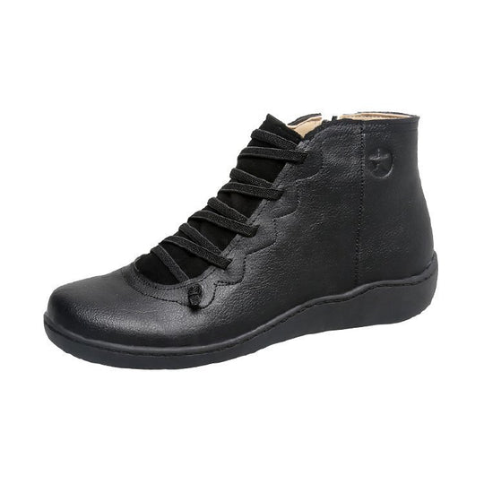 Damen High-Top Sneakers mit hochwertigem Leder und praktischen Reißverschluss R&B