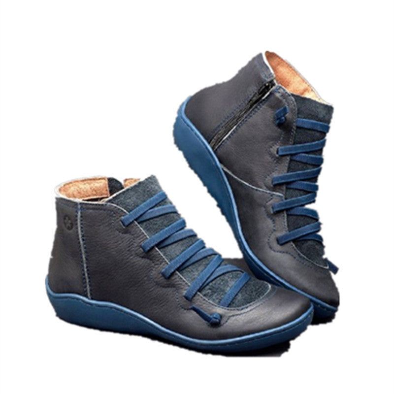 Damen High-Top Sneakers mit hochwertigem Leder und praktischen Reißverschluss R&B