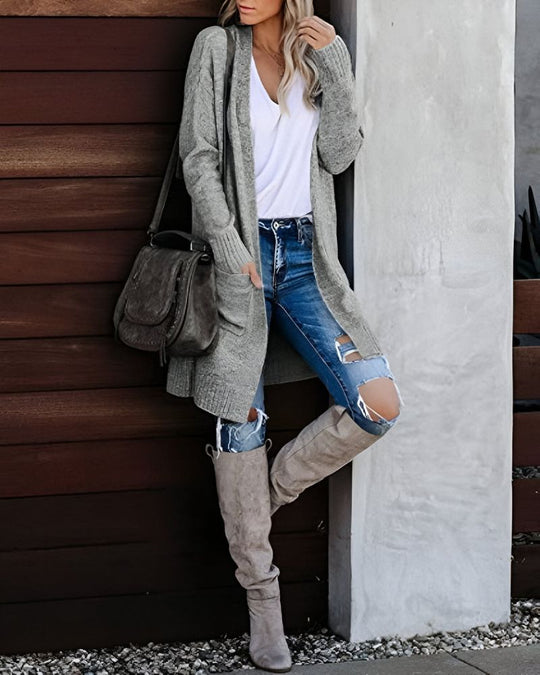 R&B | Lässiger Strick-Cardigan mit Taschen
