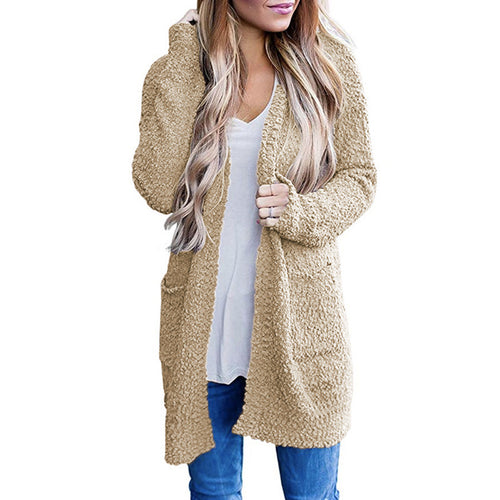 Damen Kuscheliger Strickmantel R&B