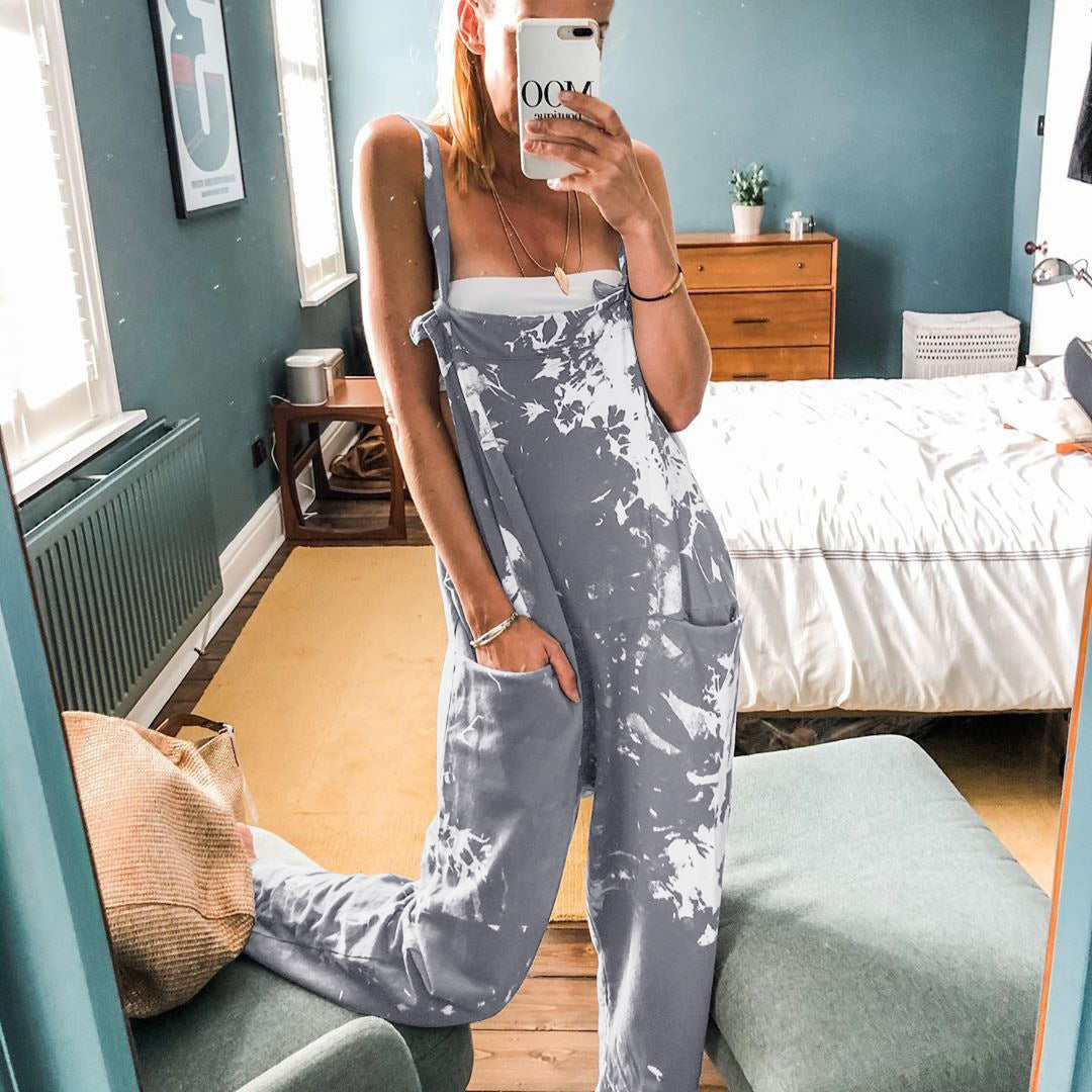 Damen lässiger Overall im urbanen Tie-Dye Design R&B