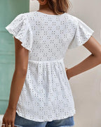 R&B | Hohles Jacquard-Oberteil mit Fransen
