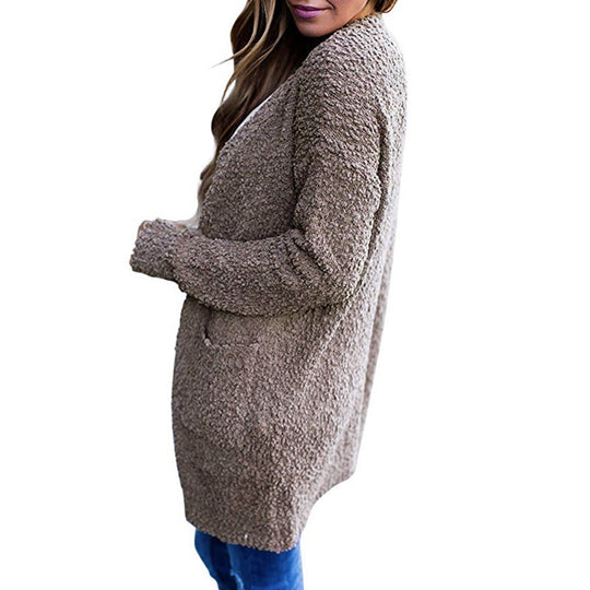 Damen Kuscheliger Strickmantel R&B