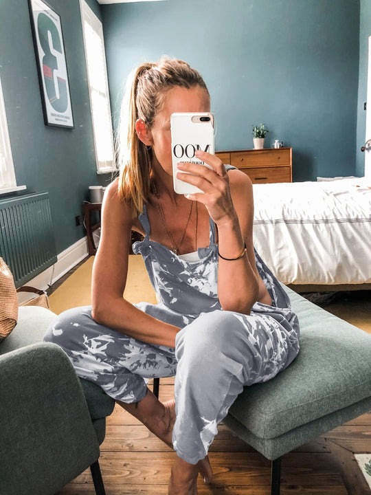 Damen lässiger Overall im urbanen Tie-Dye Design R&B