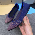 Damen elegante Spitzer Ballerinas aus atmungsaktivem Material