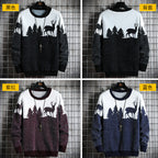 Herren Kuscheliger Winterpullover mit Tiermotiven R&B