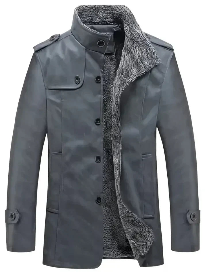 R&B | Herren Lederjacke mit Fleece-Futter