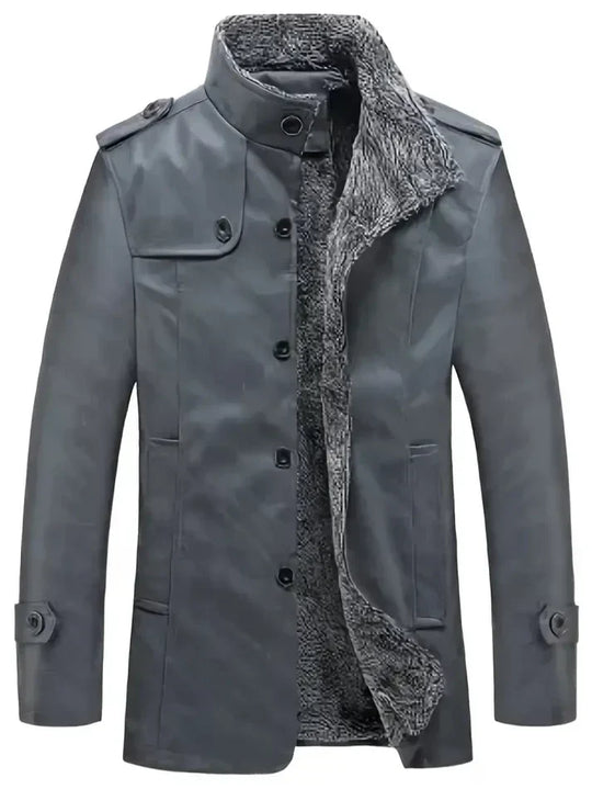 R&B | Herren Lederjacke mit Fleece-Futter