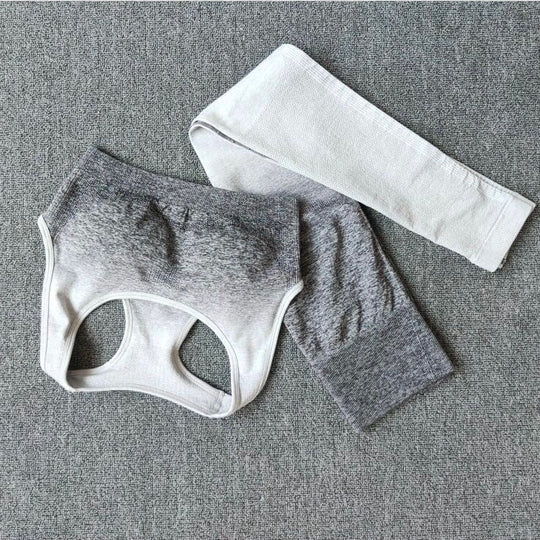 Damen Sportliches Oberteil mit Hochbund und atmungsaktiven Shorts R&B
