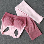 Damen Sportliches Oberteil mit Hochbund und atmungsaktiven Shorts R&B