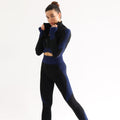 Damen Sportliches Set mit cropped Jacke und hochgeschnittenen Leggings R&B
