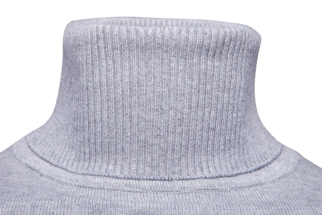 Herren Rollkragenpullover aus weicher Merinowolle mit eleganter Struktur R&B