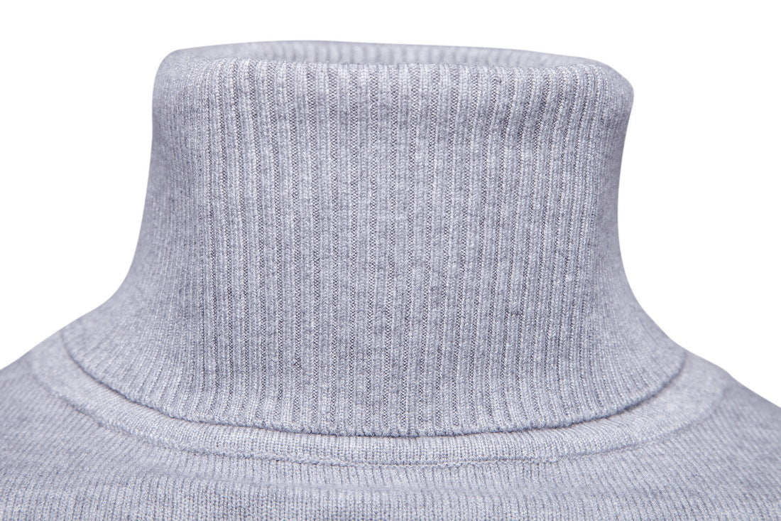 Herren Rollkragenpullover aus weicher Merinowolle mit eleganter Struktur