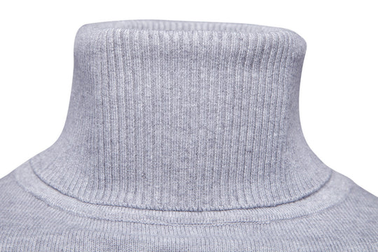 Herren Rollkragenpullover aus weicher Merinowolle mit eleganter Struktur R&B