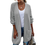 Damen Grobstrickjacke mit tiefen Taschen und lässigem Schnitt