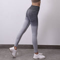 Damen Hochwertige Fitness-Leggings mit innovativem Farbverlauf und hohem Bund R&B