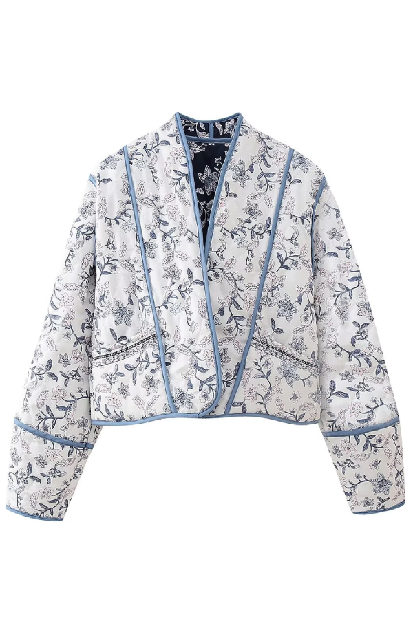 R&B | Kragen Wendbare Steppjacke in verkürzter Form