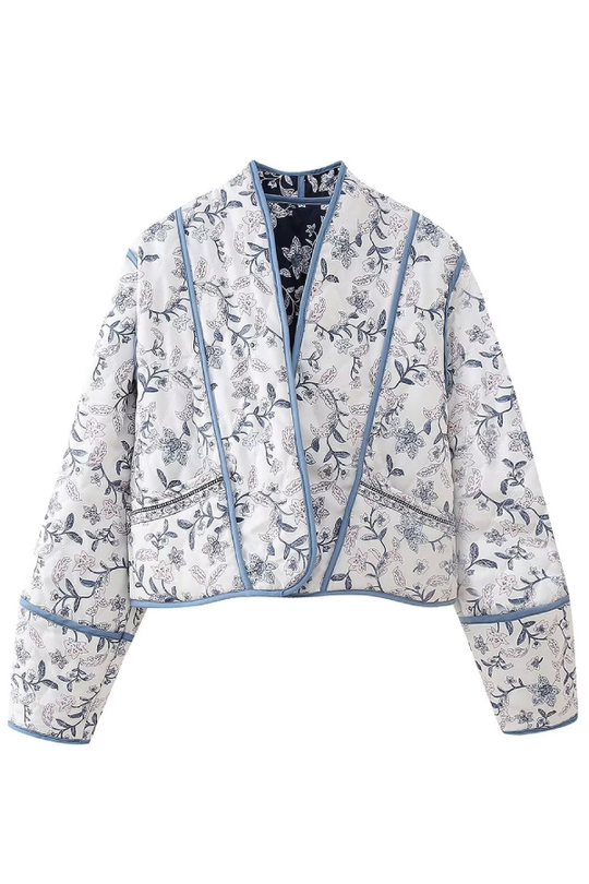 R&B | Kragen Wendbare Steppjacke in verkürzter Form