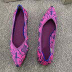 Damen Ballerinas mit auffälligem Schlangenmotiv