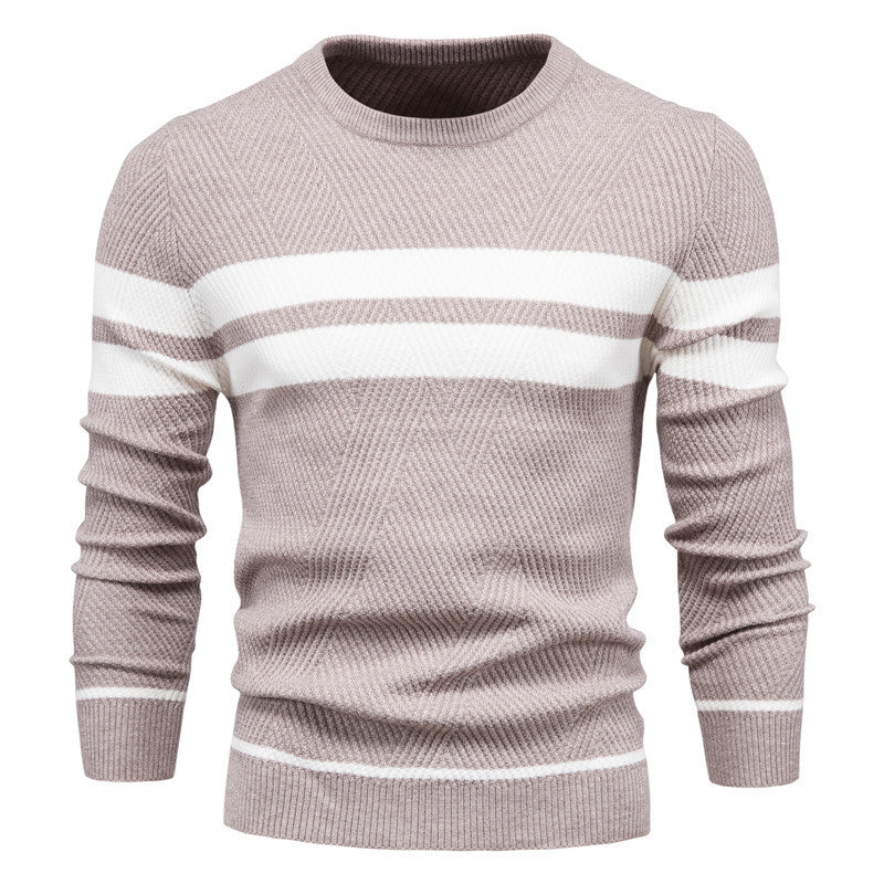 Herren strukturiertes Sweatshirt mit modernen Streifen R&B