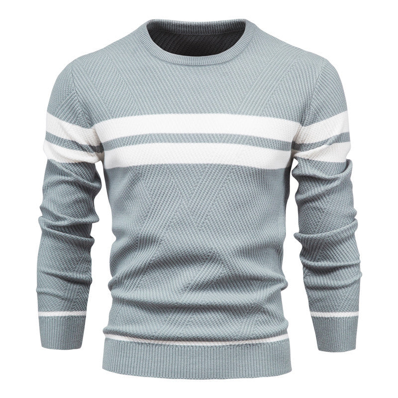 Herren strukturiertes Sweatshirt mit modernen Streifen R&B